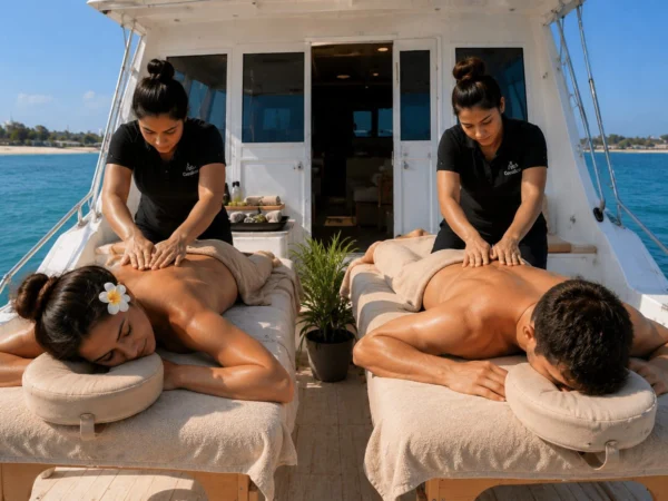 Romantic yacht getaway in Aruba with couples massage